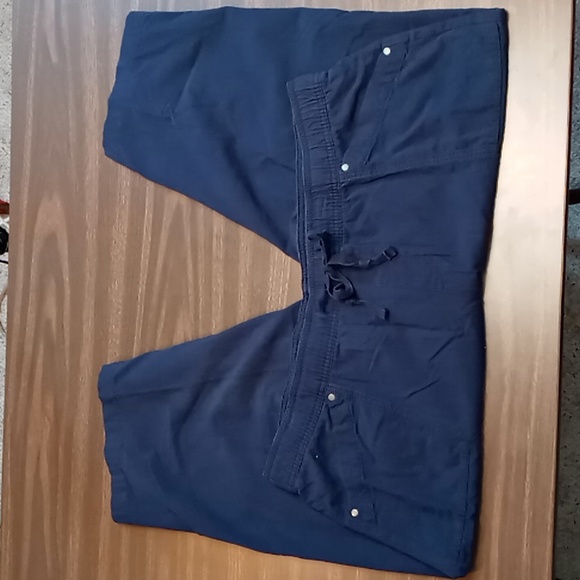 Croft & Barrow Dark Blue Cropped Pants w Elastic Band XL - Picture 1 of 5